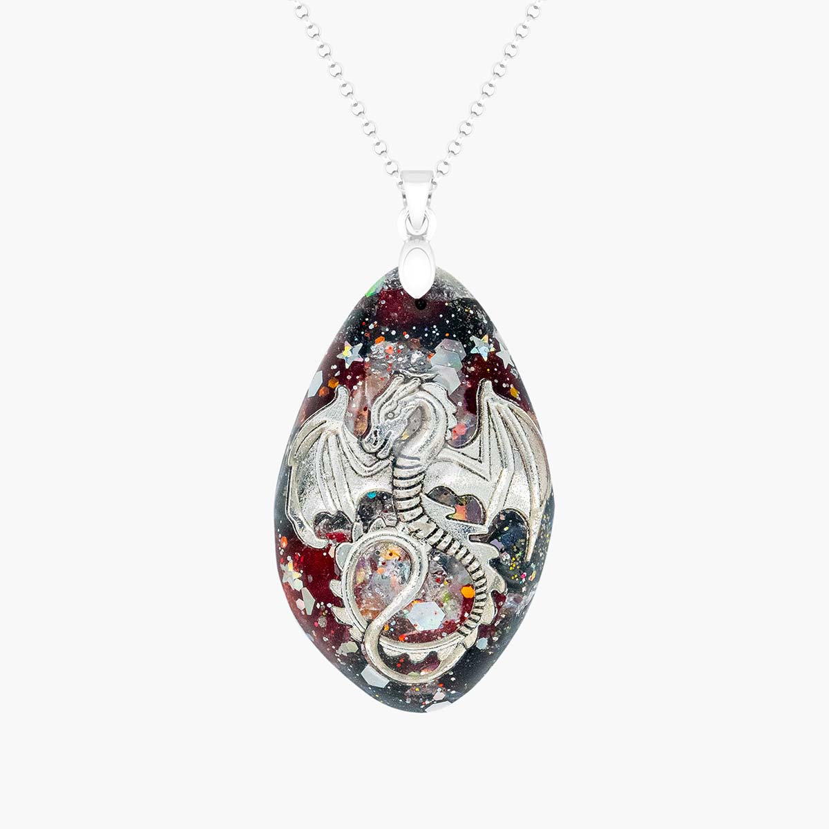 Der Silberdrache des Adels - Amulett